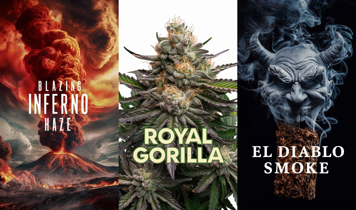 Blazing Inferno Haze Räuchermischung + Royal Gorilla + El Diablo Smoke