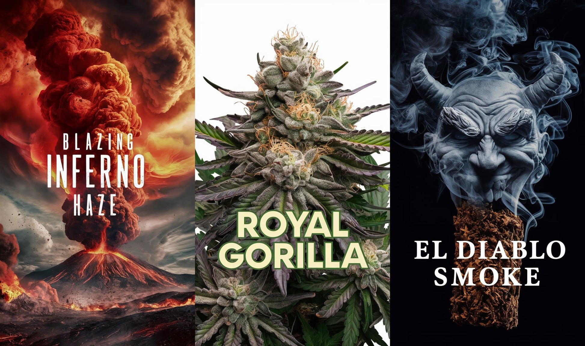 Blazing Inferno Haze Räuchermischung + Royal Gorilla + El Diablo Smoke