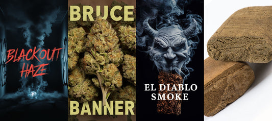 Blackout Haze Räuchermischung + Bruce Banner + El Diablo Smoke + Haschisch 25%