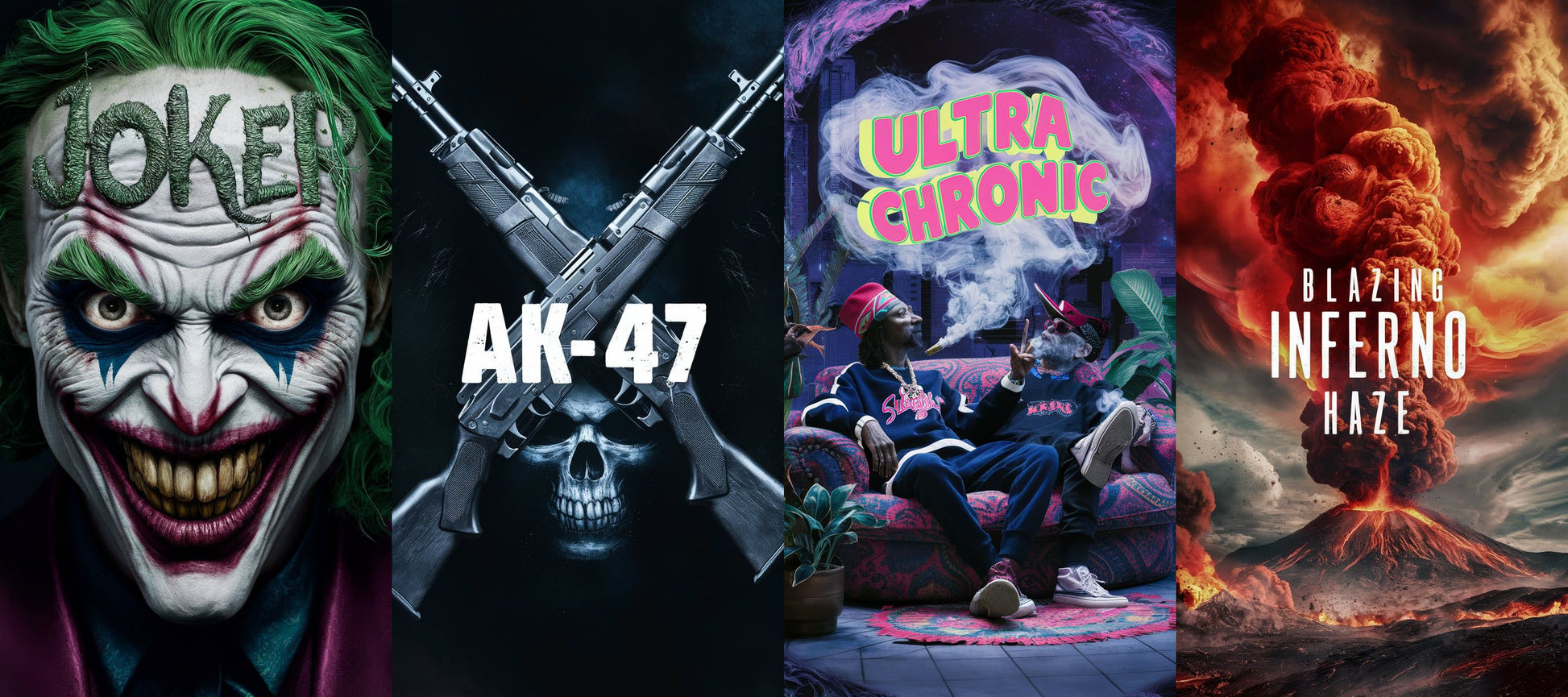 Räuchermischung Bundle Joker, AK-47, Ultra Chronic und Blazing Inferno Haze kaufen bei Rauch-Planet.de