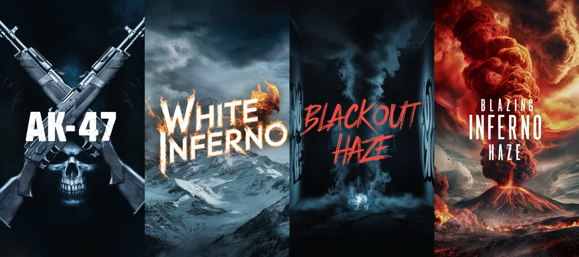 Räuchermischung Bundle AK-47, White Inferno, Blackout Haze und Blazing Inferno Haze kaufen bei Rauch-Planet.de