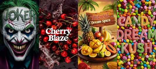 Räuchermischung Bundle Joker, Cherry Blaze, Tropical Dream Spice und Candy Dream Kush kaufen bei Rauch-Planet.de