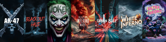 Räuchermischung Bundle AK-47, Blackout Haze, Joker, Blazing Inferno Haze, Urban Buzz, White Inferno und Ultra Chronic kaufen bei Rauchplanet.de